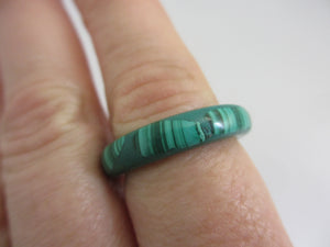 Malachite Ring Size Q Vintage c1980