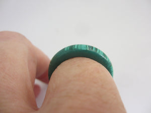 Malachite Ring Size Q Vintage c1980