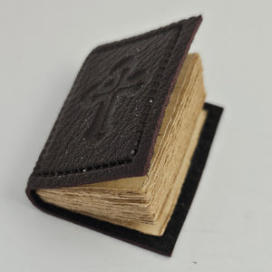 Armenian Miniature Dolls House Leather Prayer Book Vintage c1920