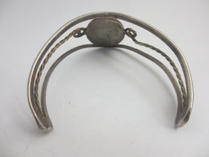 Mother of Pearl Apple Mexican Sterling Silver Bangle Bracelet Vintage