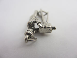 Rare Movie Camera Man Sterling Silver Vintage Charm or Pendant c1960