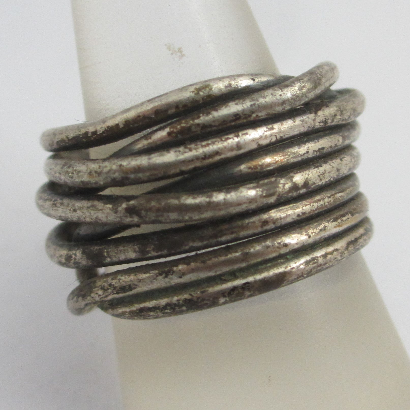 Sterling Silver Multi Ring Size UK S Vintage