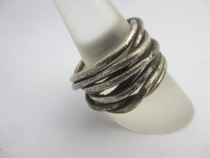 Sterling Silver Multi Ring Size UK S Vintage