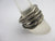 Sterling Silver Multi Ring Size UK S Vintage