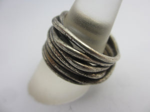 Sterling Silver Multi Ring Size UK S Vintage
