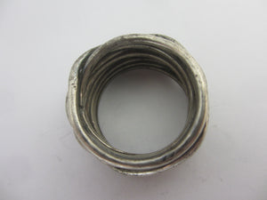 Sterling Silver Multi Ring Size UK S Vintage