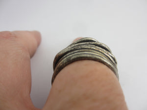 Sterling Silver Multi Ring Size UK S Vintage