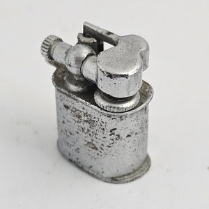 Pair of Nickel Silver Petrol Lighters One Pygmy Vintage Art Deco