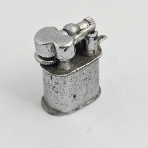 Pair of Nickel Silver Petrol Lighters One Pygmy Vintage Art Deco