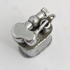 Pair of Nickel Silver Petrol Lighters One Pygmy Vintage Art Deco