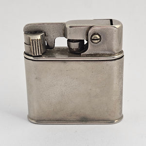 Pair of Nickel Silver Petrol Lighters One Pygmy Vintage Art Deco