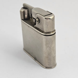 Pair of Nickel Silver Petrol Lighters One Pygmy Vintage Art Deco