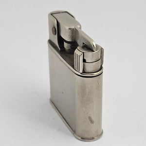 Pair of Nickel Silver Petrol Lighters One Pygmy Vintage Art Deco