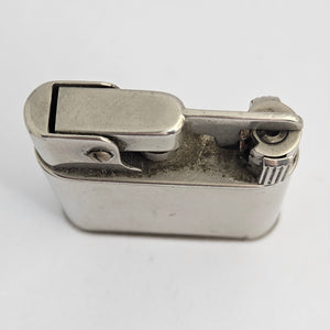 Pair of Nickel Silver Petrol Lighters One Pygmy Vintage Art Deco