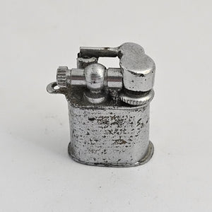 Pair of Nickel Silver Petrol Lighters One Pygmy Vintage Art Deco