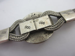 Niello Silver Bracelet Vintage Art Deco c1920