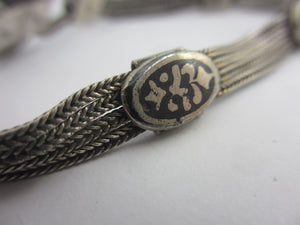 Niello Silver Bracelet Vintage Art Deco c1920