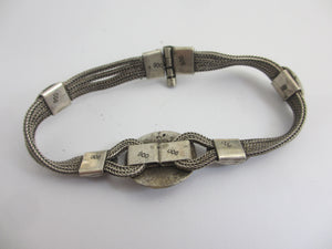 Niello Silver Bracelet Vintage Art Deco c1920