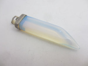 Large Opaline Sterling Silver Pendant Vintage c1980