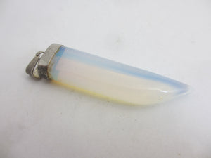 Large Opaline Sterling Silver Pendant Vintage c1980