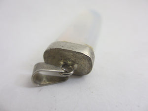 Large Opaline Sterling Silver Pendant Vintage c1980