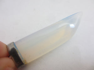 Large Opaline Sterling Silver Pendant Vintage c1980