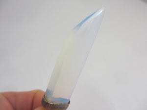 Large Opaline Sterling Silver Pendant Vintage c1980