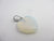 Opaline Stone Heart Pendant Sterling Silver Bale Vintage c1980