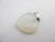 Opaline Stone Heart Pendant Sterling Silver Bale Vintage c1980