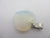 Opaline Stone Heart Pendant Sterling Silver Bale Vintage c1980