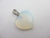 Opaline Stone Heart Pendant Sterling Silver Bale Vintage c1980