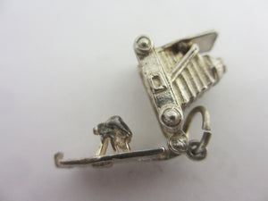 Opening Nuvo Movie Camera Sterling Silver Charm or Pendant Vintage c1960