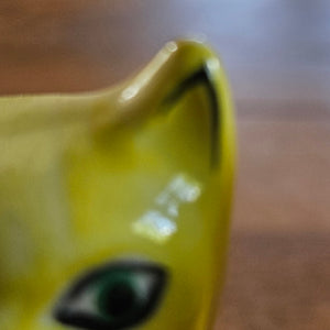 Rare Pair Staffordshire Pottery Cats Vintage