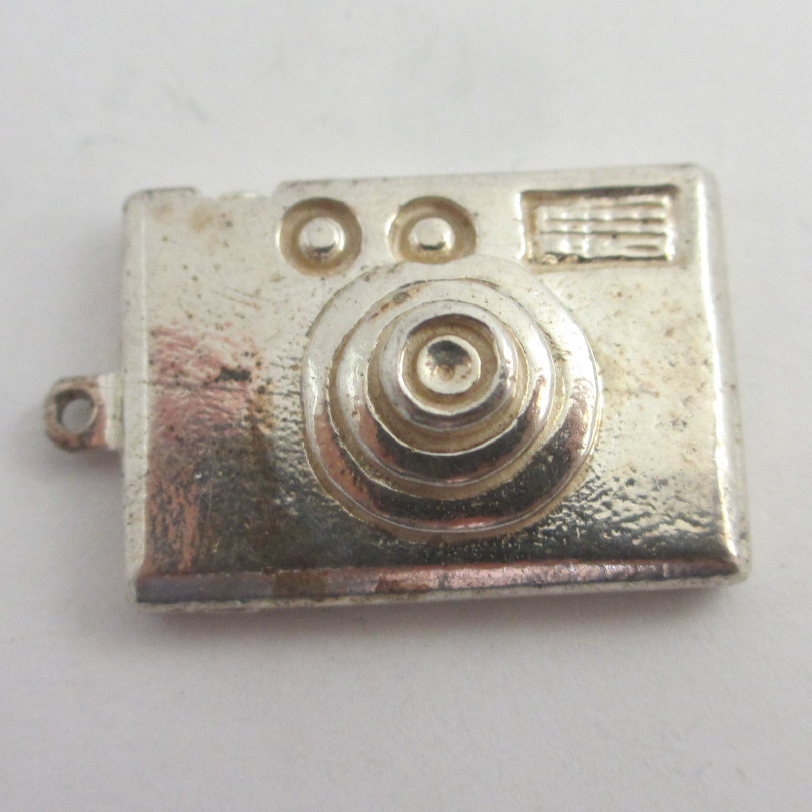 Photo Camera Sterling Silver Charm or Pendant Vintage c1960
