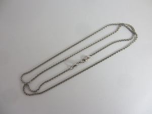 Platinum Spiga / Wheat Link Chain Necklace 40.8 cm / 16" Vintage