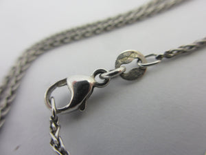 Platinum Spiga / Wheat Link Chain Necklace 40.8 cm / 16" Vintage
