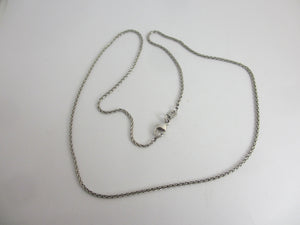 Platinum Spiga / Wheat Link Chain Necklace 40.8 cm / 16" Vintage