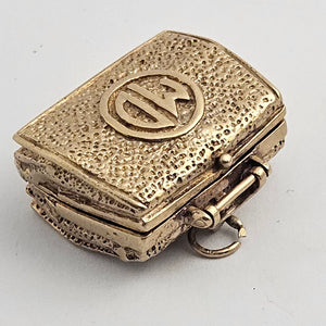 Rare Medicine Medical Doctor Bag Tools inside 9k Gold Charm or Pendant Vintage c1960