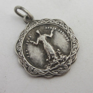 Religious Madonna 930 Grade Silver Pendant Vintage Art Deco c1920