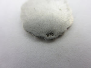 Religious Madonna 930 Grade Silver Pendant Vintage Art Deco c1920