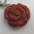Carved Coral Rose Flower Pendant Necklace Vintage Art Deco c1920