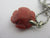 Carved Coral Rose Flower Pendant Necklace Vintage Art Deco c1920