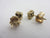 Sapphire and Diamond Daisy Flower Stud Earrings 9k Gold Vintage c1980