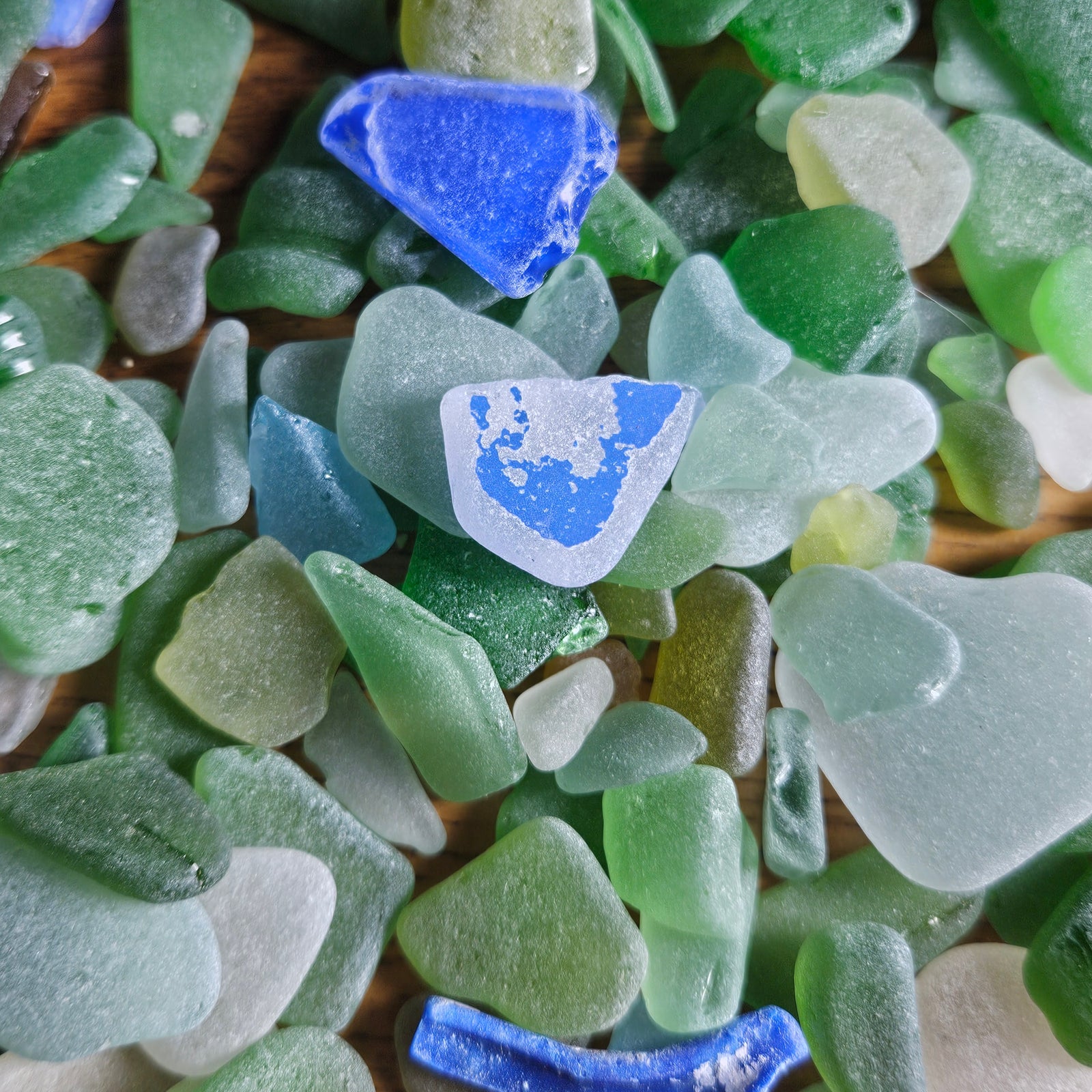 Bag of Multi Sea Glass Pieces for Jewellery Making Vintage