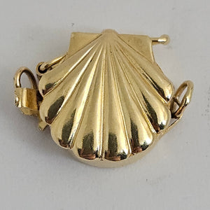 Sea Shell 14k Gold Necklace Bracelet Clasp Findings Vintage c1950