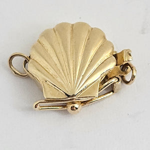 Sea Shell 14k Gold Necklace Bracelet Clasp Findings Vintage c1950