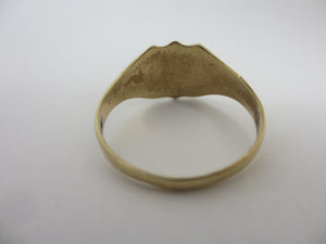 Shield Signet Ring in 9k Gold Vintage 1960