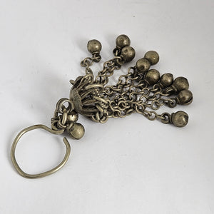 Silver Bell Tassel Pendant Vintage Art Deco c1920