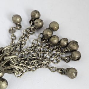 Silver Bell Tassel Pendant Vintage Art Deco c1920