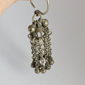 Silver Bell Tassel Pendant Vintage Art Deco c1920